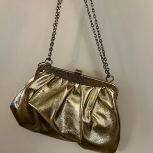 Elegant Gold Chain Strap Clutch